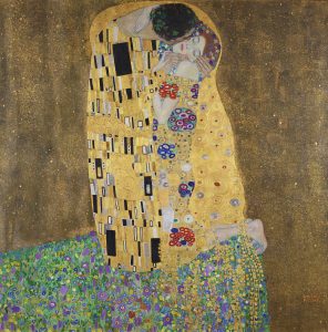 Gustav Klimt, Der Kuss (Liebespaar), 1908 (vollendet 1909)/Belvedere, Wien